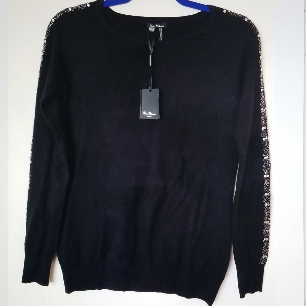 NWT Women Vila Milano Soft Black Sweater Size M